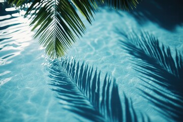 Wall Mural - A leaf is floating on the surface of a pool of water