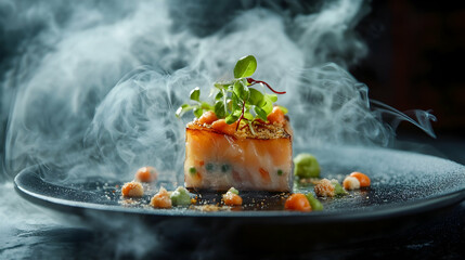 Exquisite dish, creative restaurant meal concept, haute couture food  