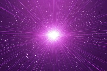 Abstract violet background featuring a star explosion in a line art illustration