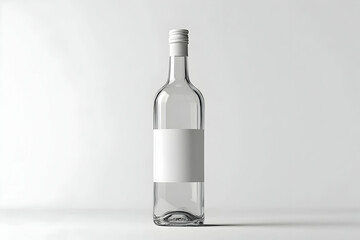  Glass bottle label branding and packaging mockup template.