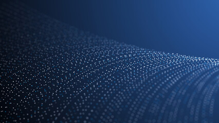 Leinwandbilder - Polygonal background with dots and lines. Network connection structure. Science and technology. 3d