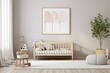 © evening_tao - Elegant Neutral-Toned Nursery Room Interior Design