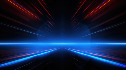 Canvas Print - Futuristic High-Speed Light Tunnel Wallpaper