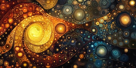 Poster - Futuristic mosaic design featuring psychedelic fractal art ideal for creative projects Perfect as wallpaper posters book covers or printed on clothing and t shirts Abstract texture included