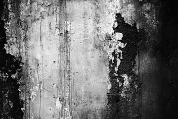 Poster - Abstract black and white textured background with a surreal grunge effect