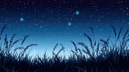 Wall Mural - night sky filled with twinkling stars