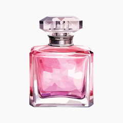 Elegant pink perfume bottle illustration