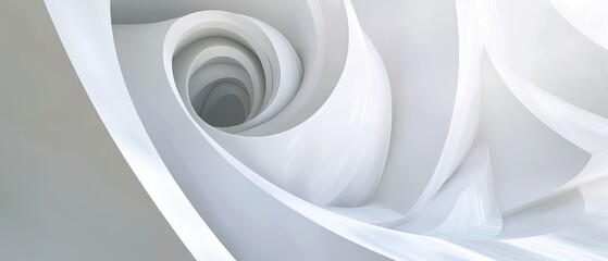 Poster - Abstract Spiral White Artistic Background Design