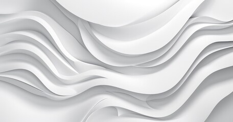 Poster - Seamless White Waves on Abstract Background