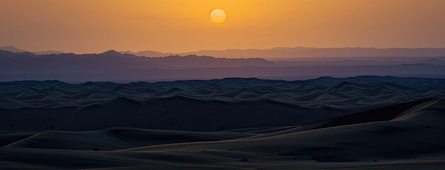 Canvas Print - Tranquil Sunset Over the Sand Dunes