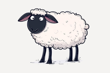 Poster - Cute cartoon sheep illustration