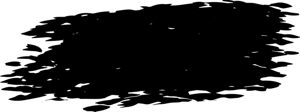 Grunge Black Brush Stroke Design Element