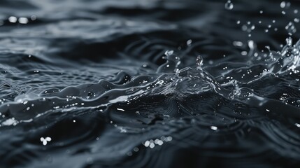 Wall Mural - Close-Up of Calm Water Surface With Ripples