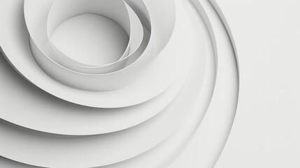 Canvas Print - Abstract White Spirals for Modern Design Concepts