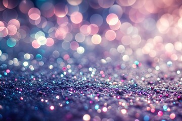 Canvas Print - sparkling bokeh vibrant glitter macro capturing dreamy colorful atmosphere