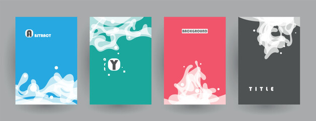 Fototapete - Liquid color background design. Futuristic design posters