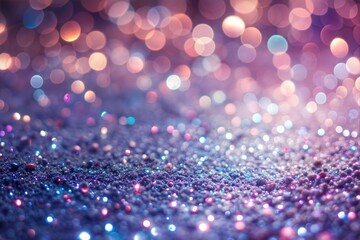 Canvas Print - vibrant bokeh macro shot with pink and purple glittering lights