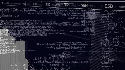 Aufkleber - Animation of network of connections over data processing