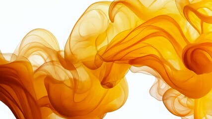 Poster - Dynamic yellow abstract design showcasing fluid patterns with vibrant swirls and waves