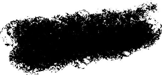 Wall Mural - textured black brush stroke isolated on white