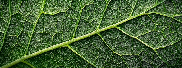 Intricate Patterns of Leaf Texture: A Close-Up View of Nature's Design