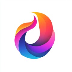 Sticker - Abstract Colorful Swirl Design.