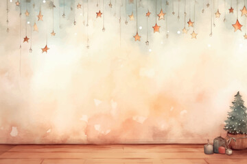 Wall Mural - Whimsical holiday starry background