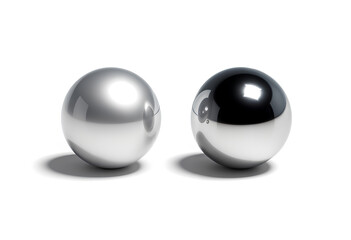 Blank metallic gloss and matte ball mock up set