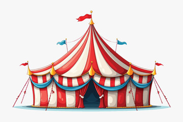 Poster - Colorful circus tent illustration