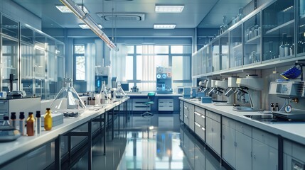 Canvas Print - Modern Scientific Research Laboratory Interior