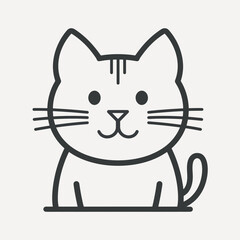 Poster - Simple cat line drawing illustration