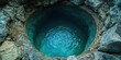 © kaleidoscope - A deep circular well reveals clear water amidst rocky surroundings