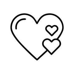 Heart within Heart Icon,  love symbol