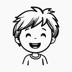 Sticker - Happy cartoon child drawing