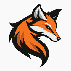 Sticker - Stylized fox head illustration