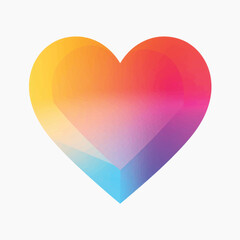 Wall Mural - Colorful gradient heart shape