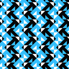 Poster - Random threetone mosaic pattern background design - repeating abstract seamless repetitive vector graphic