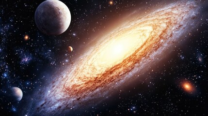 Wall Mural - meteor shower streaking across a twilight sky space galaxy star nebula universe cosmos astronomy sci