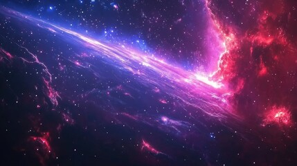 Wall Mural - meteor shower streaking across a twilight sky space galaxy star nebula universe cosmos astronomy sci