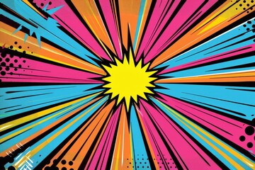 Poster - colorful pop art background with copy space