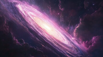 Wall Mural - Galaxy space background cosmos univers Ethereal nebula with vibrant colors and swirling patterns