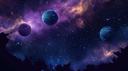 Wall Mural - nebula space galacy ethereal with vibrant colors and swirling patterns universe