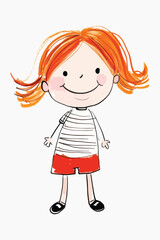 Poster - Cheerful cartoon redhead child