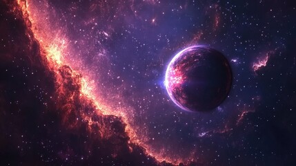 Wall Mural - nebula space galacy ethereal with vibrant colors and swirling patterns universe