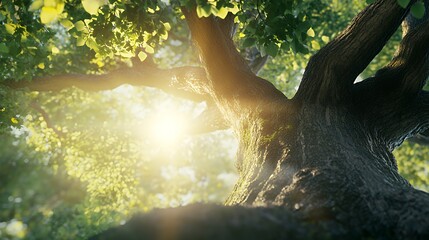 Poster - Sunlight Through Tree Canopy angle from below