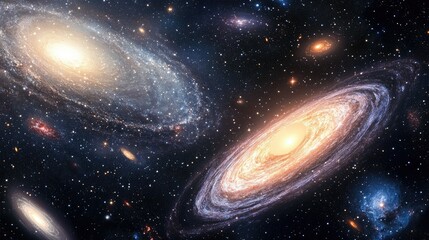 Wall Mural - galaxy space background cosmos univers ethereal nebula with vibrant colors and swirling patterns