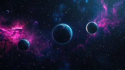 Wall Mural - nebula space galacy ethereal with vibrant colors and swirling patterns universe