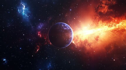 Wall Mural - nebula space galacy ethereal with vibrant colors and swirling patterns universe