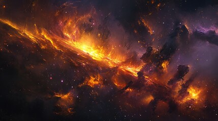 Wall Mural - shimmering glow of celestial bodies in space