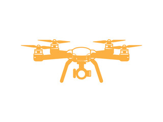 Modern minimalist drone logo icon vector